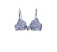 ESPRIT Unpadded Bikini Underwired Bra with mini Print, Blue (Navy 400), 85C