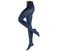 ESPRIT Women Plain Tights - Wool Blend, Blue (Navy Melange 6127), UK XL (Manufacturer size: 42-44), 1 Pair