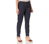 ESPRIT Women's 019ee1b015 Relaxed Trouser, Blue (Navy 400), 8/30 (Manufacturer Size: 34/30)
