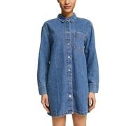 ESPRIT Women's 024ee1e340 Dress, 902/Blue Medium Wash, L