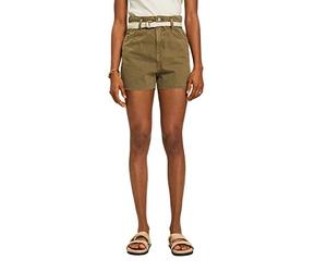 ESPRIT Women's 033cc1c301 Shorts, Khaki Green, 25