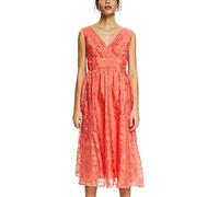 ESPRIT Women's 042eo1e338 Dress, 870/Coral Orange, 14 UK