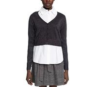 ESPRIT Women's 112EE1I310 Cardigan, 003/BLACK 3, L