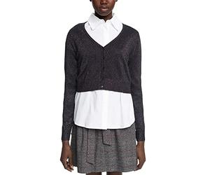 ESPRIT Women's 112EE1I310 Cardigan, 003/BLACK 3, L