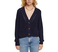 ESPRIT Women's 992ee1i325 Cardigan Sweater, 400/Navy, XXS