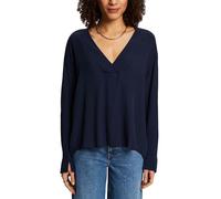 ESPRIT Women's 994ee1f304 Blouse, 400/Navy, M