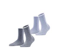 ESPRIT Women's Allover Stripe Multipack W So Cotton Patterned 2 Pairs Socks, Blue Mix 0020, 5.5-8