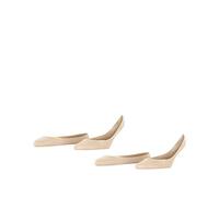 ESPRIT Women's Basic 2-Pack Liner Socks, Cotton, Beige (Cream 4011), 2.5-5 (Pack Of 2)