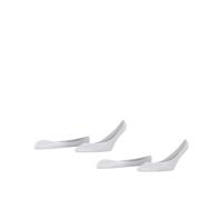 ESPRIT Women's Basic 2-Pack W IN Cotton No-Show Plain 2 Pairs Liner Socks, White (White 2000), 5.5-8