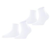 Esprit Womens Basic Pure 2 Pack Short Socks - White