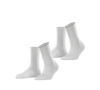ESPRIT Women's Basic Pure Multipack W So Cotton Plain 2 Pairs Socks, White 2000, 2.5-5
