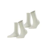 ESPRIT Women's Basic Pure Multipack W So Cotton Plain 2 Pairs Socks, White Off-White 2040, 2.5-5