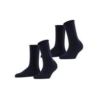 ESPRIT Women's Basic Pure Multipack W So Cotton Plain Socks 2 Pairs, Blue Marine 6120, 5.5-8