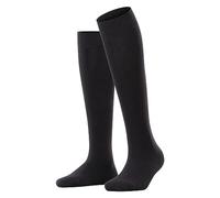 ESPRIT Women's Basic Pure W Kh Cotton With Soft Tops 1 Pair Knee-High Socks, Black 3000, 5.5-8