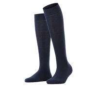 ESPRIT Women's Basic Pure W Kh Cotton With Soft Tops 1 Pair Knee-High Socks, Blue Marine 6120, 5.5-8