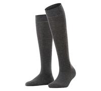 ESPRIT Women's Basic Pure W Kh Cotton With Soft Tops 1 Pair Knee-High Socks, Grey Anthracite Melange 3080, 5.5-8
