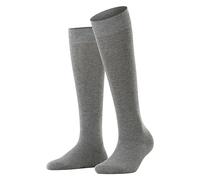 ESPRIT Women's Basic Pure W Kh Cotton With Soft Tops 1 Pair Knee-High Socks, Grey Light Melange 3390, 2.5-5