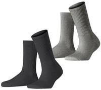 Esprit Womens Basic Tennis 2 Pack Socks - Grey Mix
