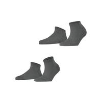 ESPRIT Women's Cabin 2-Pack W SN Cotton Low-Cut Plain 2 Pairs Trainer Socks, Grey (Light Grey Melange 3390), 5.5-8
