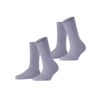 ESPRIT Women's Cloud Multipack W So Cotton Plain 2 Pairs Socks, Blue Fog 6850, 2.5-5