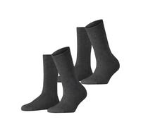 ESPRIT Women's Cloud Multipack W So Cotton Plain 2 Pairs Socks, Grey Anthracite Melange 3081, 5.5-8
