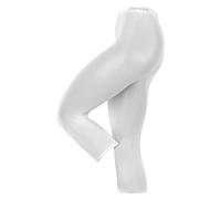 ESPRIT Women's Cotton Capri W Le Opaque Plain 1 Pair Leggings, White 2000, L