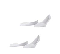ESPRIT Women's Cotton Invisible Multipack W In Thin No-Show Plain 2 Pairs Liner Socks, White 2000, 5.5-8