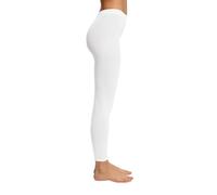 ESPRIT Women's Cotton W Le Opaque Plain Leggings 1 Pair, White 2000, XXL