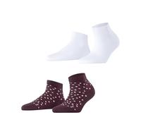 ESPRIT Women's Eclipse Dots Multipack W Sn Cotton Patterned 2 Pairs Socks, Multicolor Shadow Red White 0020, 5.5-8