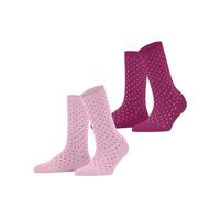 ESPRIT Women's Fine Dot 2-Pack Socks Breathable Organic Cotton Thin Reinforced Soft On Skin Flat Seam For Pressure-Free Toes Patterned Multipack 2 Pairs
