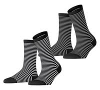 Esprit Womens Fine Line 2 Pack Socks - Black