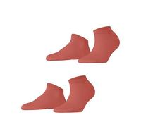 ESPRIT Women's Irisée Multipack W Sn Cotton Low-Cut Plain 2 Pairs Trainer Socks, Red Rust 8721, 2.5-5