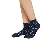 ESPRIT Women's Mini Flower 2-Pack W SSO Cotton Patterned 2 Pairs Socks, Blue (Marine 6120), 2.5-5
