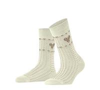 ESPRIT Women's Norwegian Heart Socks Breathable Cotton Mid-Calf Length Patterned 1 Pair