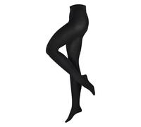 ESPRIT Women's Plain W Ti Cotton Wool Thick Plain 1 Pair Tights, Black 3000, L