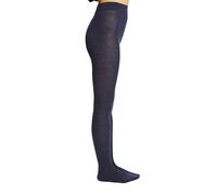 ESPRIT Women's Plain W Ti Cotton Wool Thick Plain 1 Pair Tights, Blue Navy Melange 6127-O, L