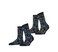 ESPRIT Women's Primrose 2-Pack W SO Cotton Patterned 2 Pairs Socks, Multicolor (Sortiment 0040), 2.5-5