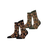 ESPRIT Women's Primrose 2-Pack W SO Cotton Patterned 2 Pairs Socks, Multicolor (Sortiment 0050), 2.5-5