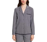 ESPRIT Women's Printed Cotton Lace Sus S.Shirt_a_l Pyjama Top, Navy 3, 20