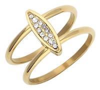 ESPRIT Women's Ring Stainless Steel Rhodium Plated Round Cut White CZ A160 Size 50 (15.9)