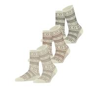 ESPRIT Women's Sami Pattern Multipack W So Cotton Patterned 3 Pairs Socks, White Off-White 2040, 3.5-7