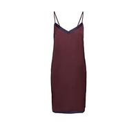 ESPRIT Women's Satin Colour Block Cve Chemise, Bordeaux red, UK 12