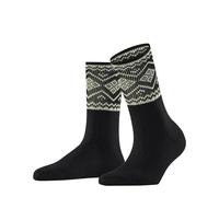 ESPRIT Women's Selbu Shimmer W So Cotton Patterned 1 Pair Socks, Black 3000, 5.5-8