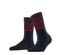 ESPRIT Women's Selbu Shimmer W So Cotton Patterned 1 Pair Socks, Blue Space 6116, 5.5-8