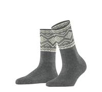 Esprit Women's Selbu Shimmer W So Cotton Patterned 1 Pair Socks, Grey Light Melange 3390, 2.5-5