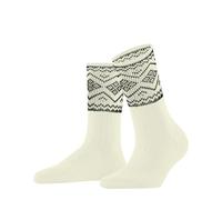 ESPRIT Women's Selbu Shimmer W So Cotton Patterned 1 Pair Socks, White Off-White 2040, 5.5-8