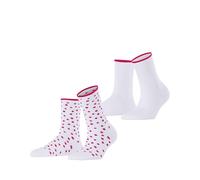 ESPRIT Women's Sketched Dot Multipack W So Cotton Patterned 2 Pairs Socks, White 2000, 5.5-8