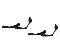 Esprit Womens Solid Low 2 Pack No Show Socks - Black