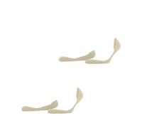 ESPRIT Women's Solid Low Double Pack W In Cotton No-Show Plain 2 Pairs Liner Socks, Beige Cream 4011, 5.5-8
