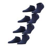 Esprit Womens Solid Sneaker 4 Pack Socks - Marine Navy